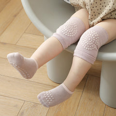 Children's Knee Pad Terry Floor Socks Set Protection