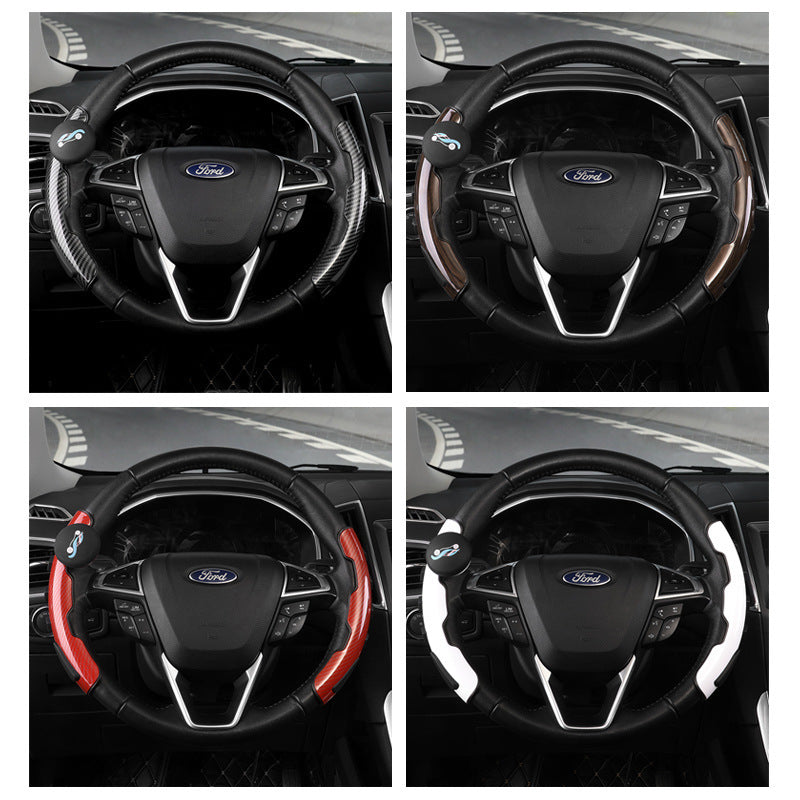Automobile steering wheel cover
