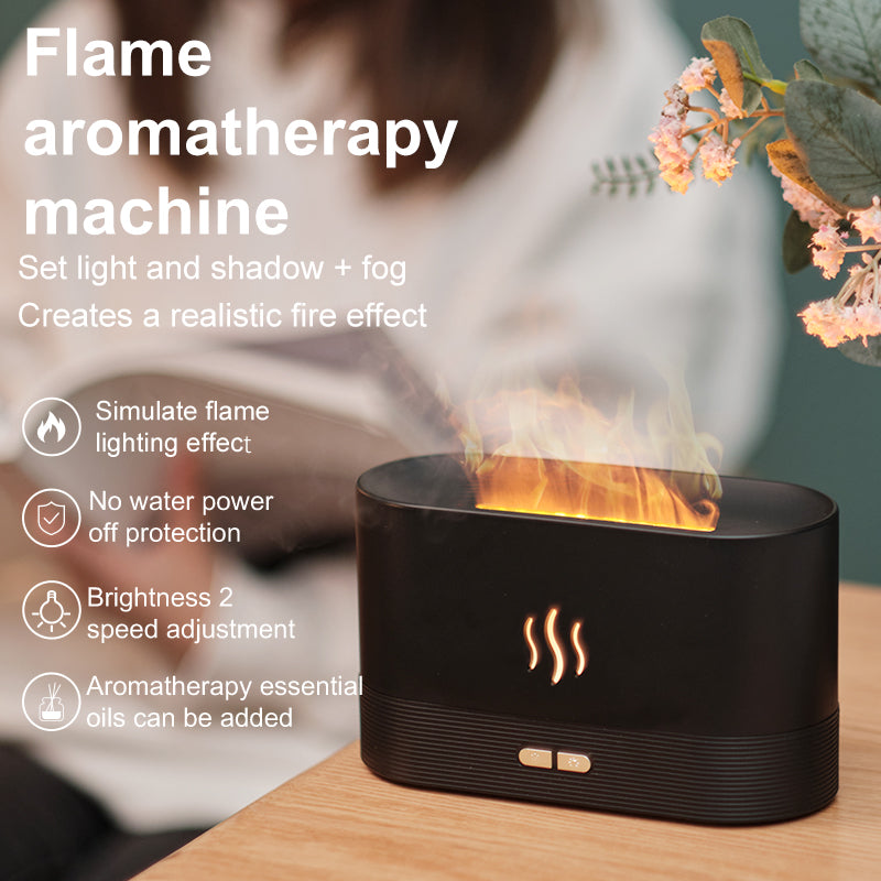 Fire Flame Humidifier Aroma Diffuser 2022 Air Essential Oil Ultrasonic Humidifier