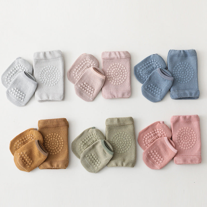 Children's Knee Pad Terry Floor Socks Set Protection