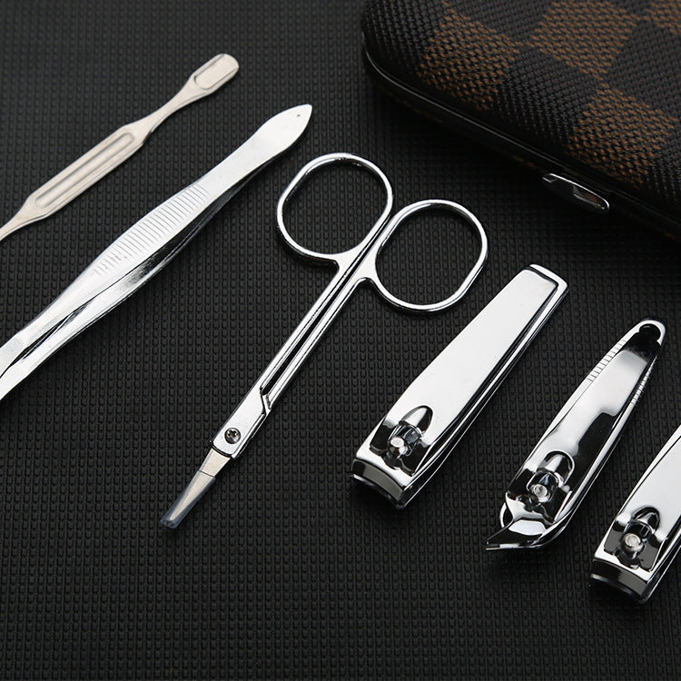 Checkered 10-piece set nail set