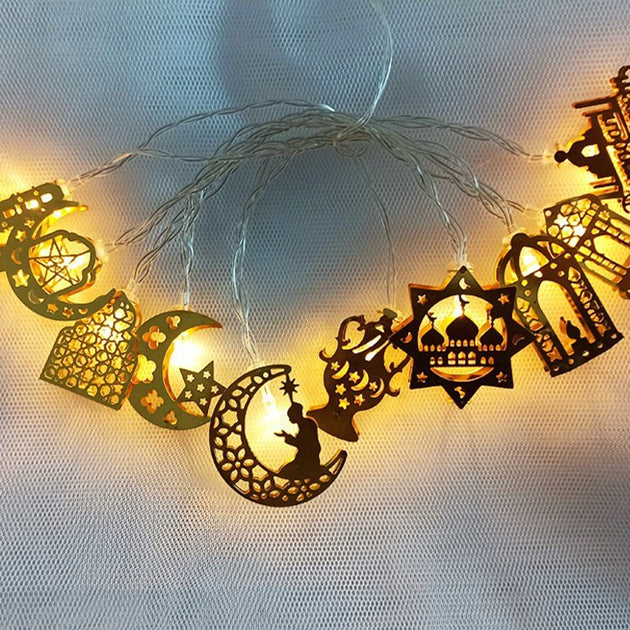 Arab Ramadan Decorated Strings Of Lights For The Middle East Eid Festival